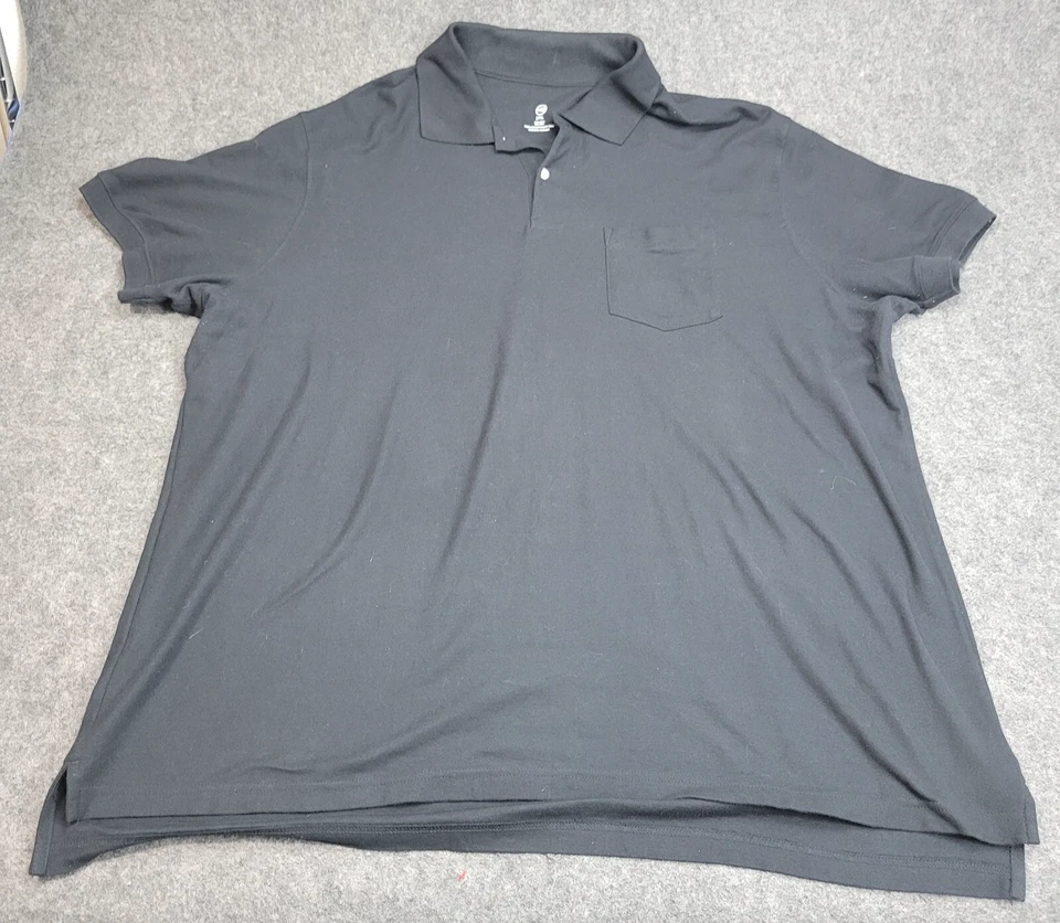 HB Polo Shirt Mens 3XL Black Cotton Pocket Minimalist Classic Fit Preppy LOT - Image 2 of 4