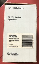 System Sensor SpectrAlert SP201W White Speaker  New Free Shipping