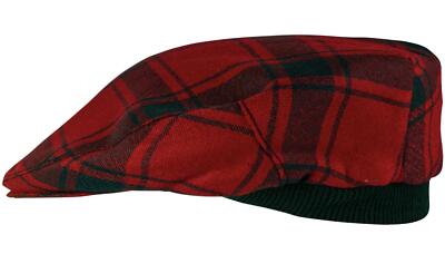 Herren Schottenkaro flache Kappe MacDonald of Sleat modern Schottenkaro schottisch hergestellt Mütze
