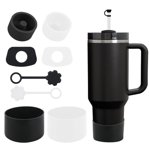 Set accessori 8 pezzi per tazza Stanley 30 40 oz manicotto isolato portabicchieri da viaggio - Foto 19 di 20