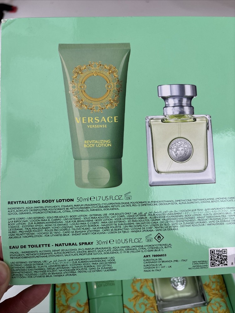 VERSACE  VERSENSE Set 30 ml EDT Spray & 50ml Revitalizing Body Lotion Bundle Set