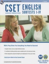 CSET English Subtests I-IV Book + Online (CSET Teacher Certification Tes - GOOD