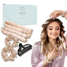 Heatless Hair Curler Set- Pure, Fine Silk, No Heat Curlers for Damaged-Free Hair