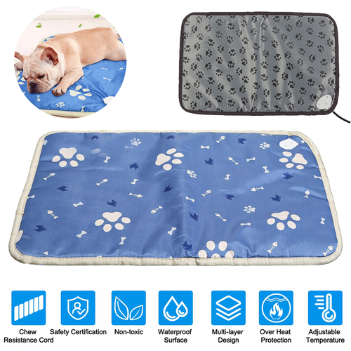 Large Pet Electric Heat Mat Pad Warmer Blanket waterproof Dog Cushion