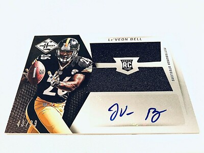 Le'Veon Bell 2013 Panini Limited Rookie Event Worn Jersey Autograph #/99
