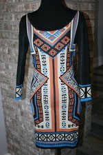 Flying Tomato Womens Multicolor Aztec Sweater Dress SZ S
