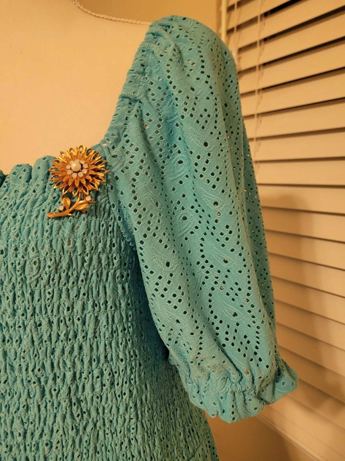 Abito estivo Michael Kors blu turchese color occhiello taglia XL