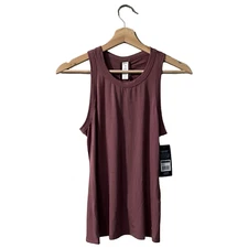 Marika Active Tank Top Size XS Nocturne Berry Purple Ruched Back Soft Modal