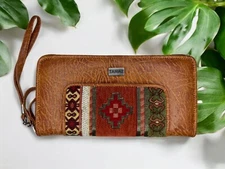 Wallet - Taraz Boho Artisan Wristlet  Wallet – Handcrafted Elegance