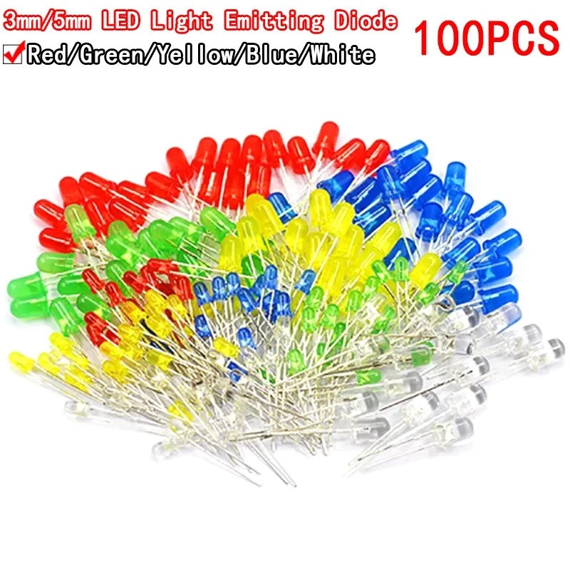 LED 3mm diffus LEDs 7 Farben zur AUSWAHL 100 Stück Arduino UNO R3 Zubehör - Bild 3 von 4