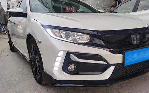 1Pair For Type R Fk8 Front Grills Bumper Fog Lights Cover Lamp Frame - Picture 5 of 10