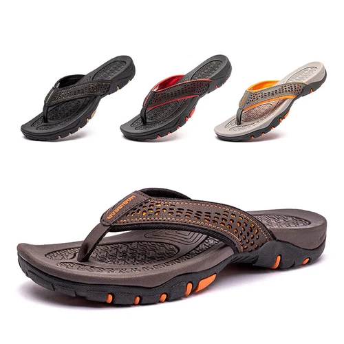Herren Flip Flops Sportliche Sandalen Outdoor Beach Arch Support Thong Slipper - Bild 1 von 37
