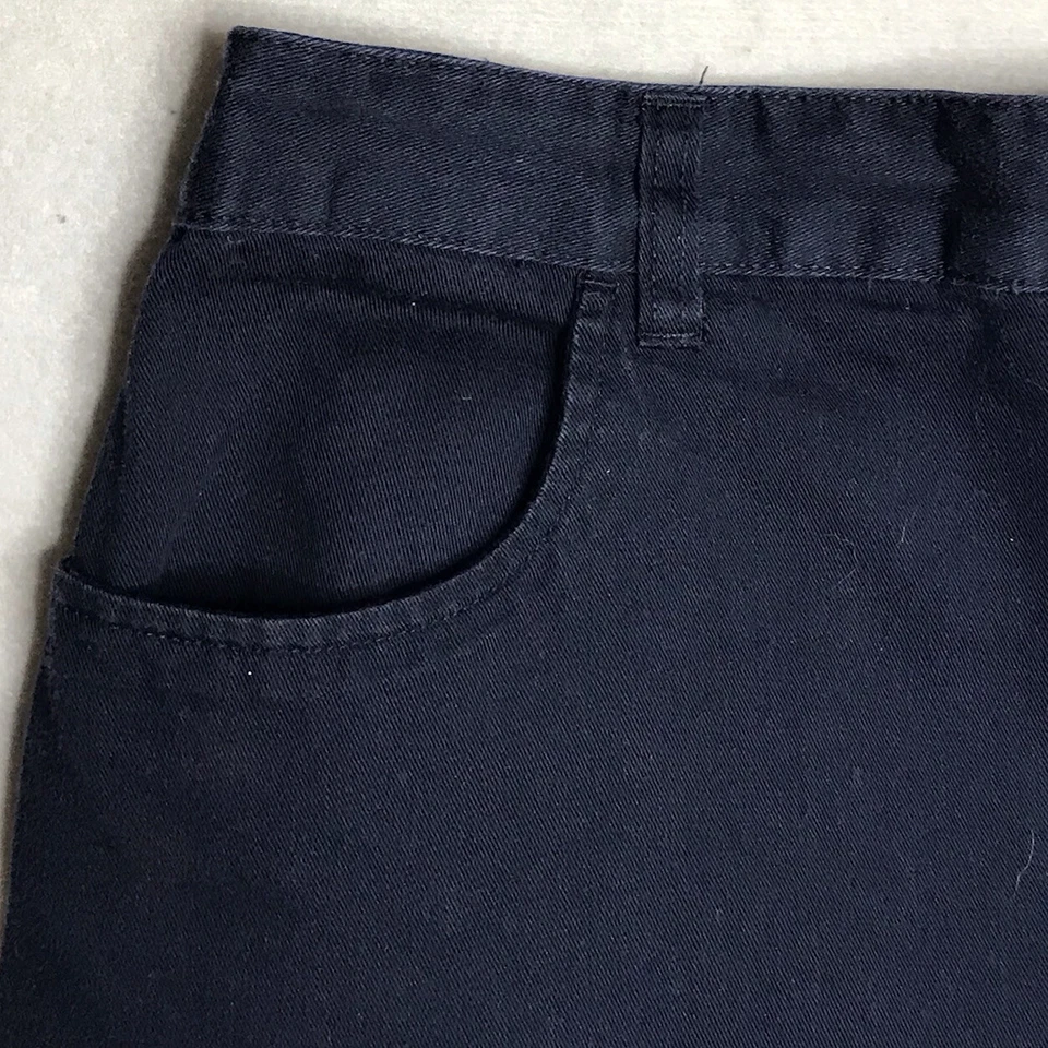 French Toast Shorts Boy’s 20.5 Plus Navy Blue Elastic Waist Pull On Uniform - Image 2 of 4