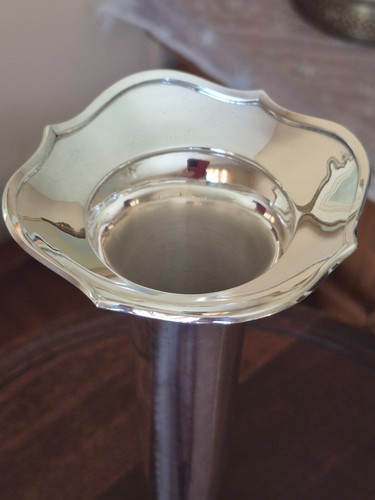 Vtg Sterling Trumpet Vase 10" 7.14 Oz RSCO Weighted - Picture 3 of 6