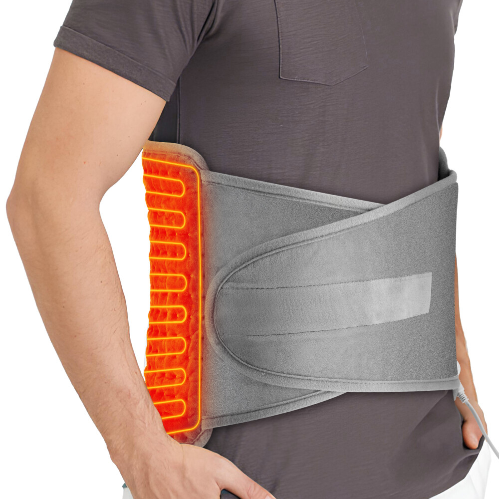 Electric Heating Pad Belt, Lumbar Warmer Pad for Back Waist Belly Pain Relief