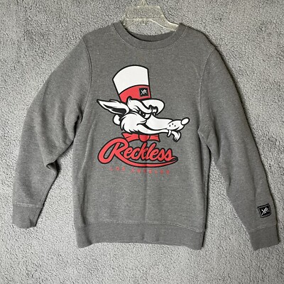 Young & Reckless Los Angeles Crewneck Sweatshirt Mens Small Gray