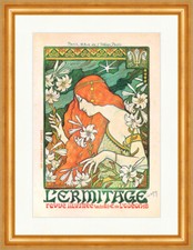 L Ermitage Paul Berthon  Blüte Jugendstil Kunstdruck Plakatwelt 272 Gerahmt