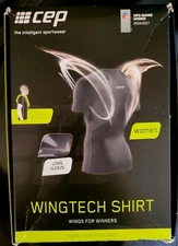 NIB!  Womens CEP WingTech  Long Sleeve Sport Shirt~ BLACK Sz. Medium MODEL W8FD6