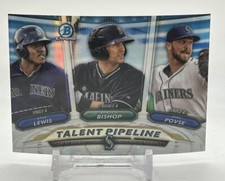 2019 Bowman Chrome Talent Pipeline #TP-SEA Kyle Lewis/Braden Bishop/ Max Povse