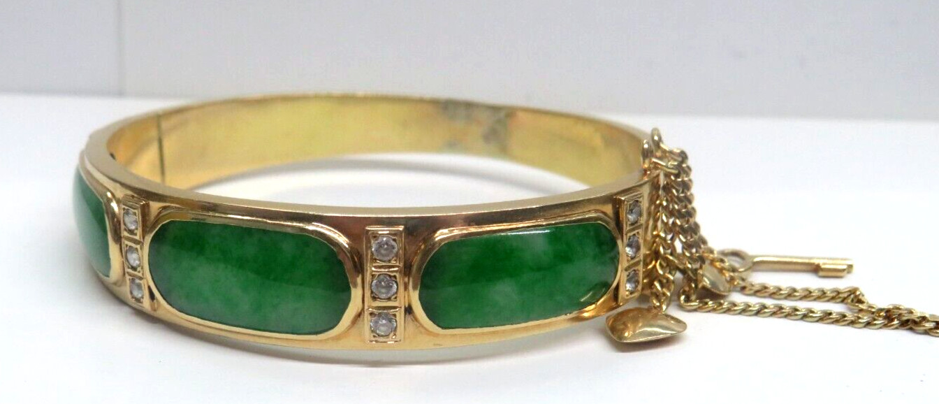 Stunning Solid 18K Yellow Gold Hinged Bangle BRAC… - image 1