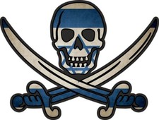 Pirate Sticker Jack Rackham Calico Flag Country IL ISRAEL