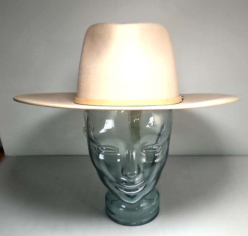 WILL + BEAR Wide Brim Fedora Hat Andy Oak Medium- Retail  display picture 1