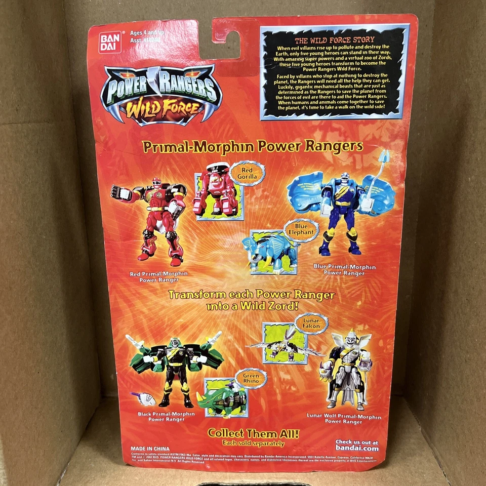 2002 Deluxe Edition Power Rangers Wild Force Lunar Wolf  Factory Sealed - Image 2 of 4