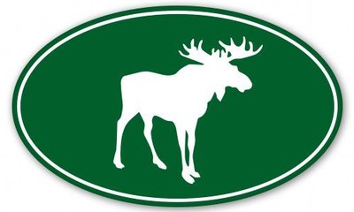 Moose Oval Car Vinyl Sticker - SELECT SIZE