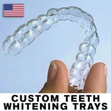 Custom Dental Teeth Whitening Trays~ Upper AND Lower Set~ Made By USA Dental Lab
