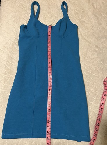 Zara Women's Blue Bodycon Mini Dress Size M Sleeveless Party/Cocktail NWT - Picture 8 of 9