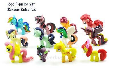 6pc My Little Pony Figurine Kids Cake Decoration Topper Figure Toy Action Set 