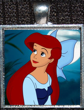 Princess Ariel Land Outfit Little Mermaid Disney Silver Jewelry Pendant Necklace
