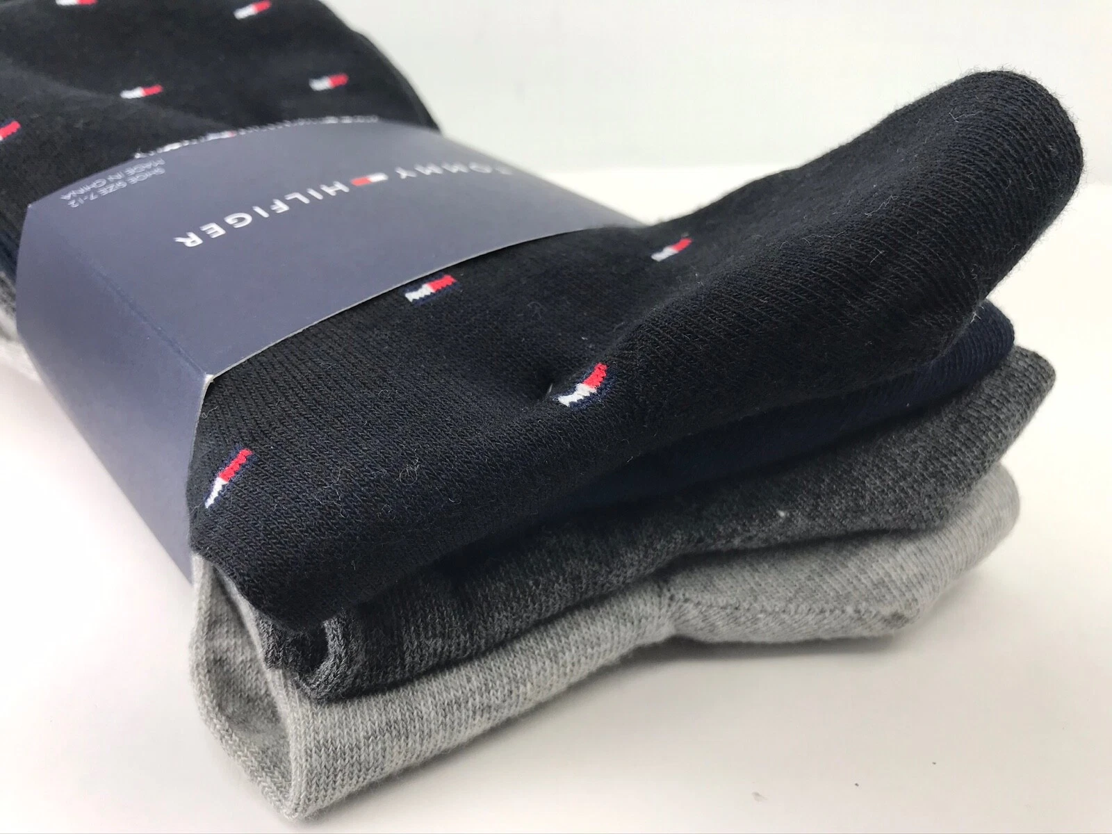 Tommy Hilfiger Socks, Men’s Black 73% Cotton Dress Socks, 4 Pair, $36 MSRP💃🕺
