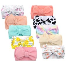 Oversized Baby Hair Accessories Large Bows Elastic Hairbands Nylon Headbands ...