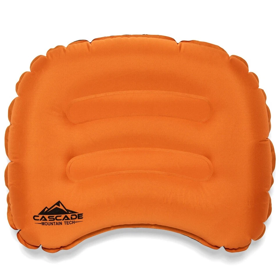 Cascade Mountain Tech Inflatable Sleeping Pad with Inflatable Pillow Outdoor New - Image 4 of 4