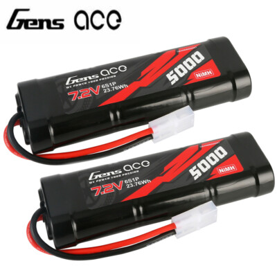 2X Gens Ace 7.2V 5000mAh Ni-MH Battery TMY Plug For TRA/TRX HPI LOSI RC Car