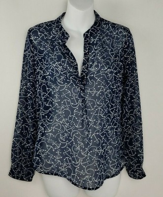 banana republic sheer blouse