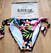 Schöne Bikini Hose, von  Shein, Bunte Blumen, Gr. L