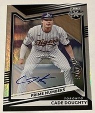 2022 Elite Extra Edition Prime Numbers Signatures B Auto Cade Doughty 57/61 #360