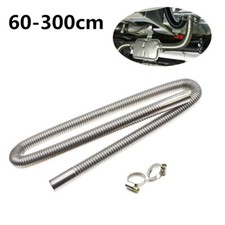 60-300cm Car Auto Air Parking Heater Exhaust Pipe W/ 2 Clamps Fuel Tank Exhaust