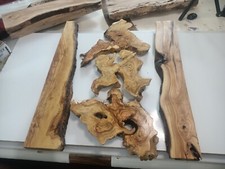 Live Edge Project Ready Olive Wood Slab Set in 5 Pieces for Epoxy River Table