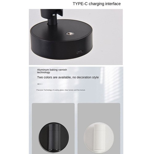Magnetic LED Wall Light Rechargeable Lights 360° Rotation Spotlight Night Lamp - Picture 10 of 19