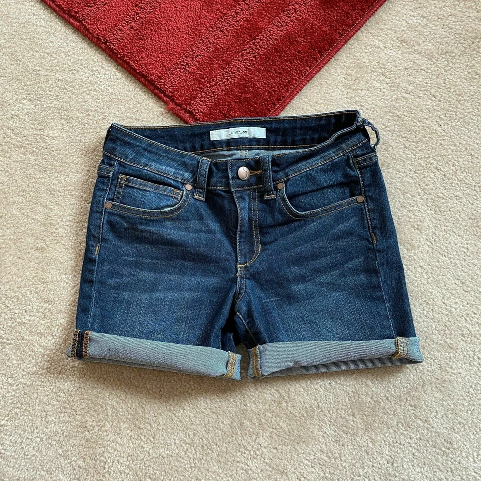 Joe's Jeans Niñas 14 Ever Azul Denim Bermudas Flecos Dobladillo Corto En Samantha OT Foto 3 de 4