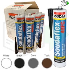 6 x Soudal Soudaflex 40FC Fast Curing Construction Concrete PU Sealant Adhesive