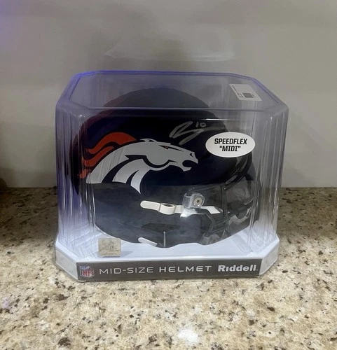 BO NIX DENVER BRONCOS SIGNED /AUTOGRAPHED MIDI HELMET SPEED FLEX BECKETT