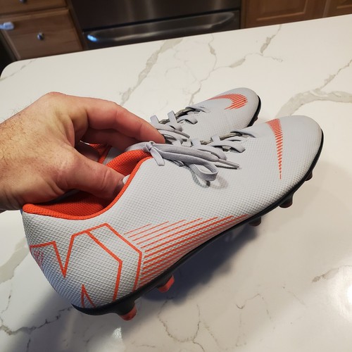 Nike Mercurial Vapor 12 Soccer Cleats Gray Orange Size Men's 10.5 - Picture 4 of 11