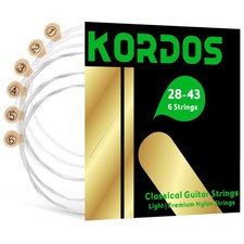 KORDOS Nylon Guitar Strings for Classical Guitar Acoustic Nylon Strings, Vacu...