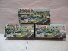 3 Bachmann Plasticville O-S Scale with Shanty, Church, and Watchman Gate
