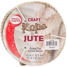 Pepperell Jute Craft Rope .5"X50'-Natural