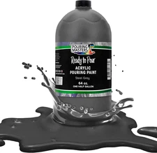 Pouring Masters Steel Gray Ready to Pour Acrylic Pouring Paint - Premium 64-Ounc